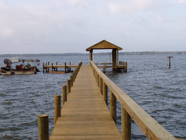 York River marine construction new pier & boathouse Richmond, VA